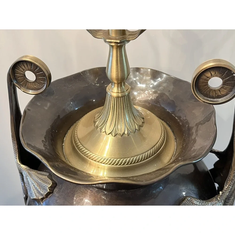 Stunning Vintage Wildwood Urn Large Metal Table Lamp 35.5